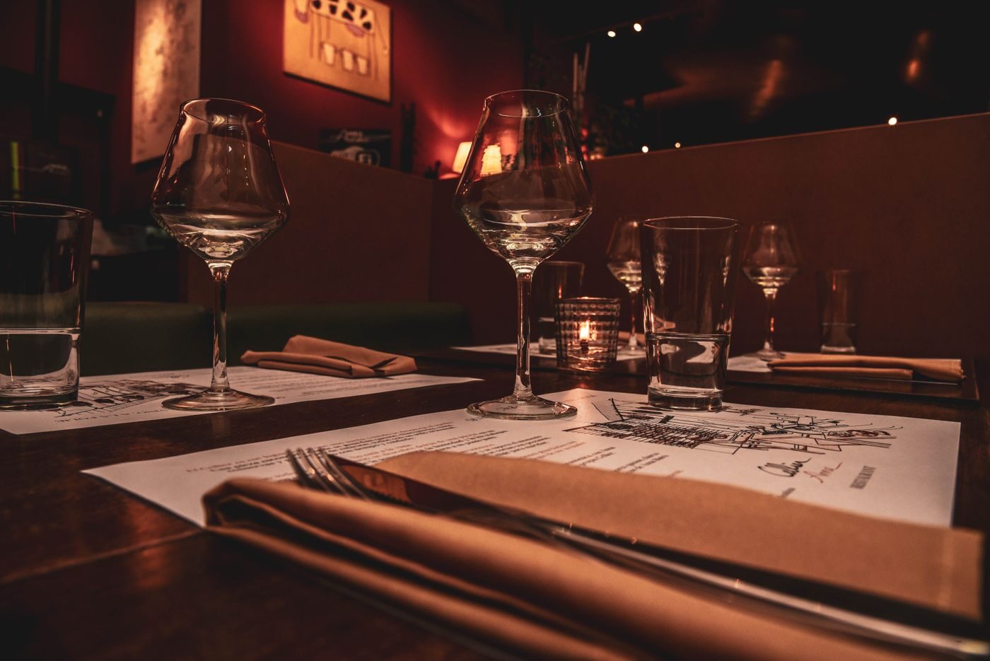 Fine dining restaurant interior