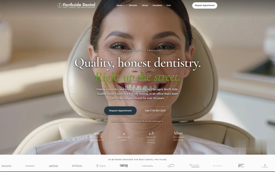 Northside Dental live website, Quality, honest dentistry. Right up the street.